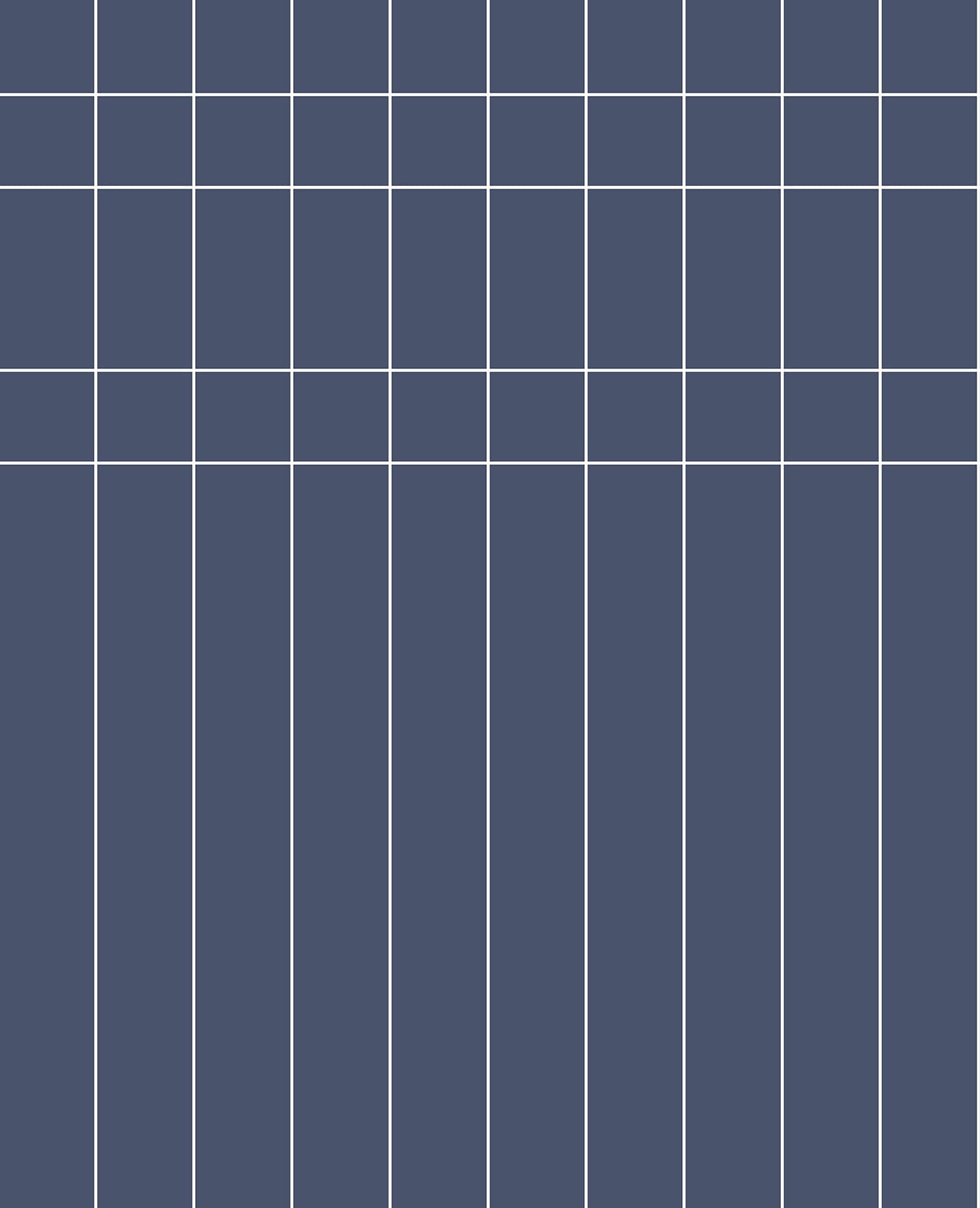 Magnolia Home Linear Gridwork Navy Wallpaper