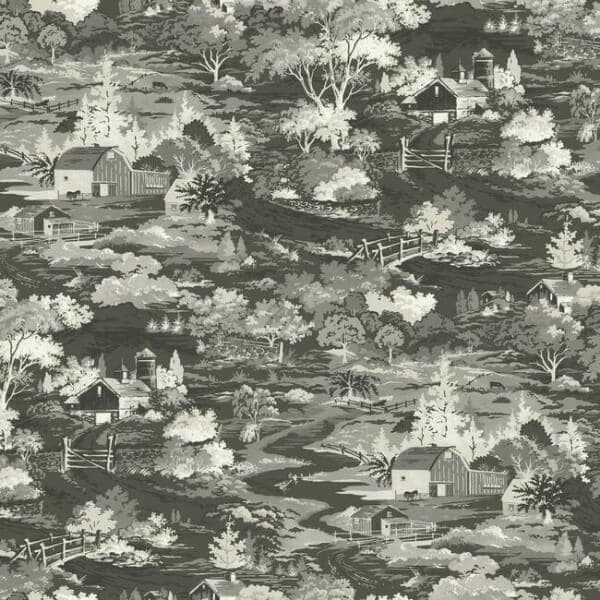 Homestead Wallpaper- Grayscale