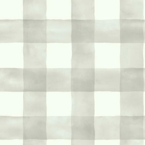 Watercolor Check Wallpaper- Sunday Stroll