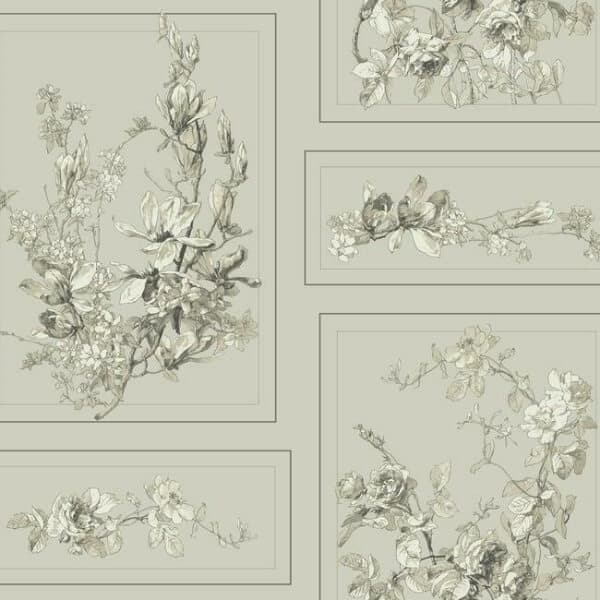 The Magnolia Wallpaper- Warm Grey