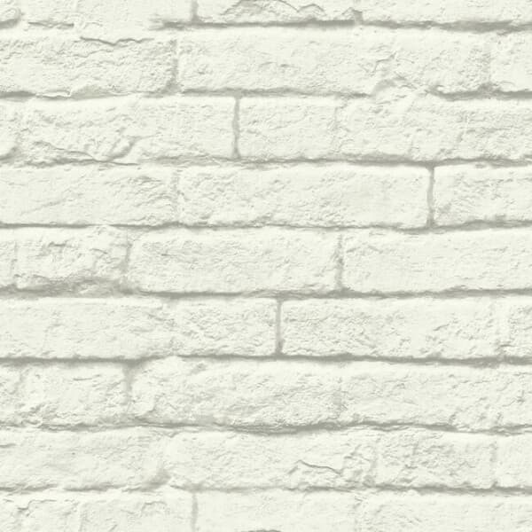 Brick-And-Mortar Wallpaper- Cool White