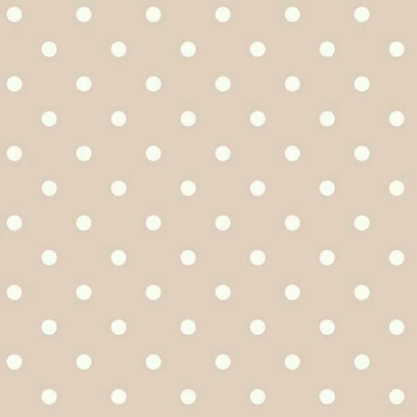 Dots on Dots Wallpaper- White/Clay Pink