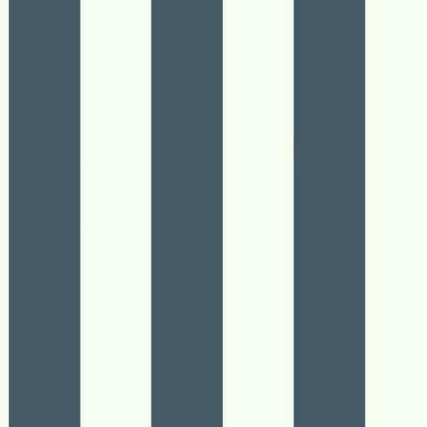 Awning Stripe Wallpaper- Navy