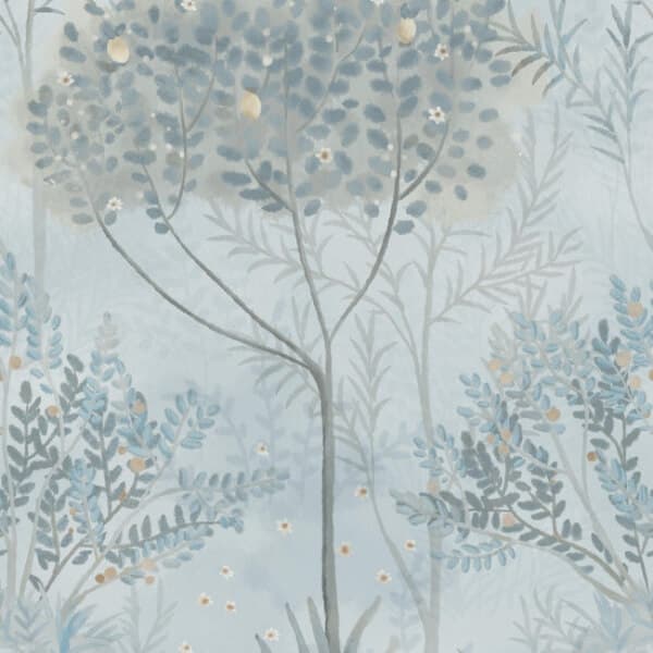 Orchard Wallpaper- Blue/Grey