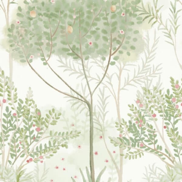 Orchard Wallpaper- White/Green