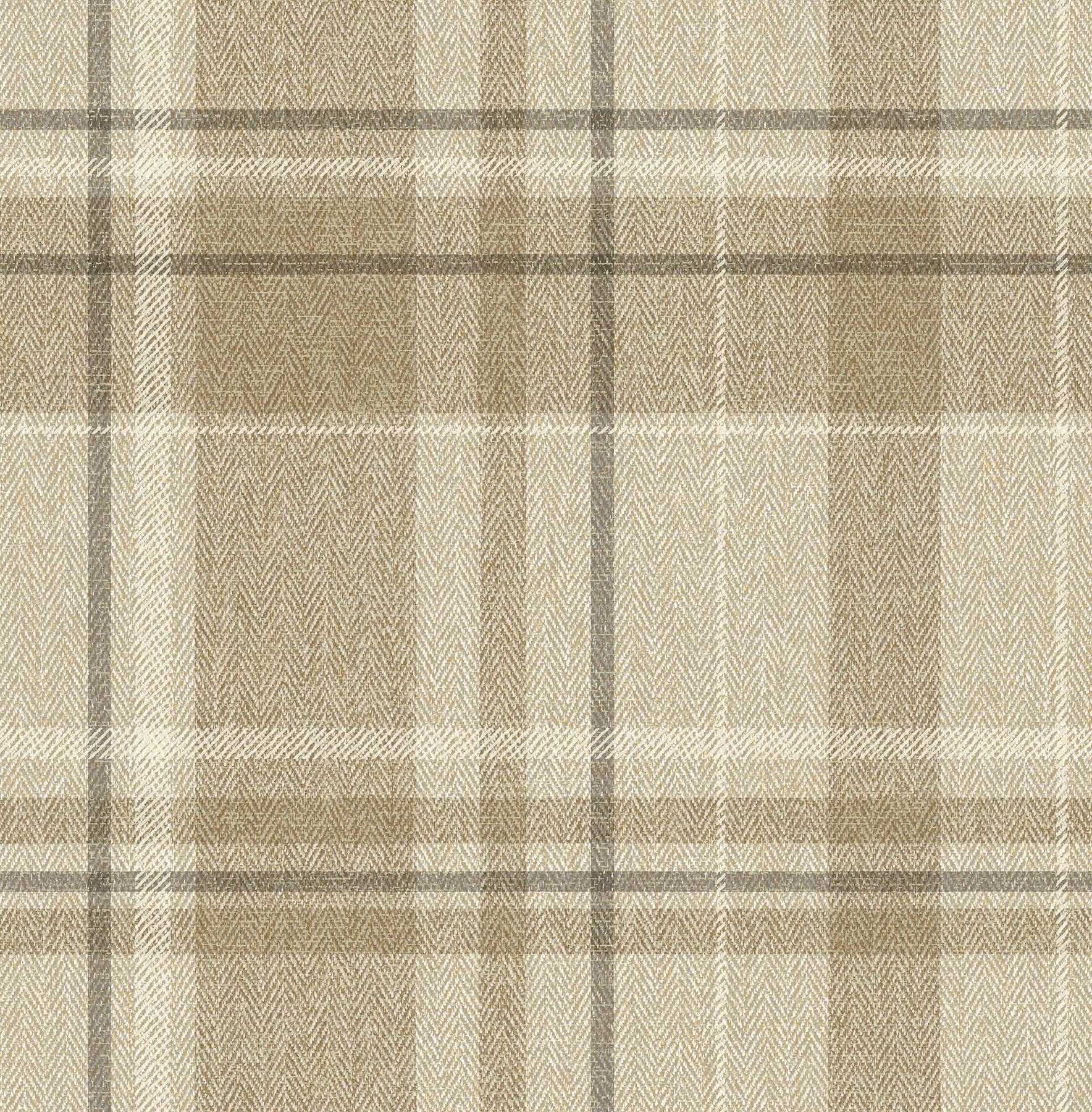 Harris Plaid Chevron Brown Wallpaper