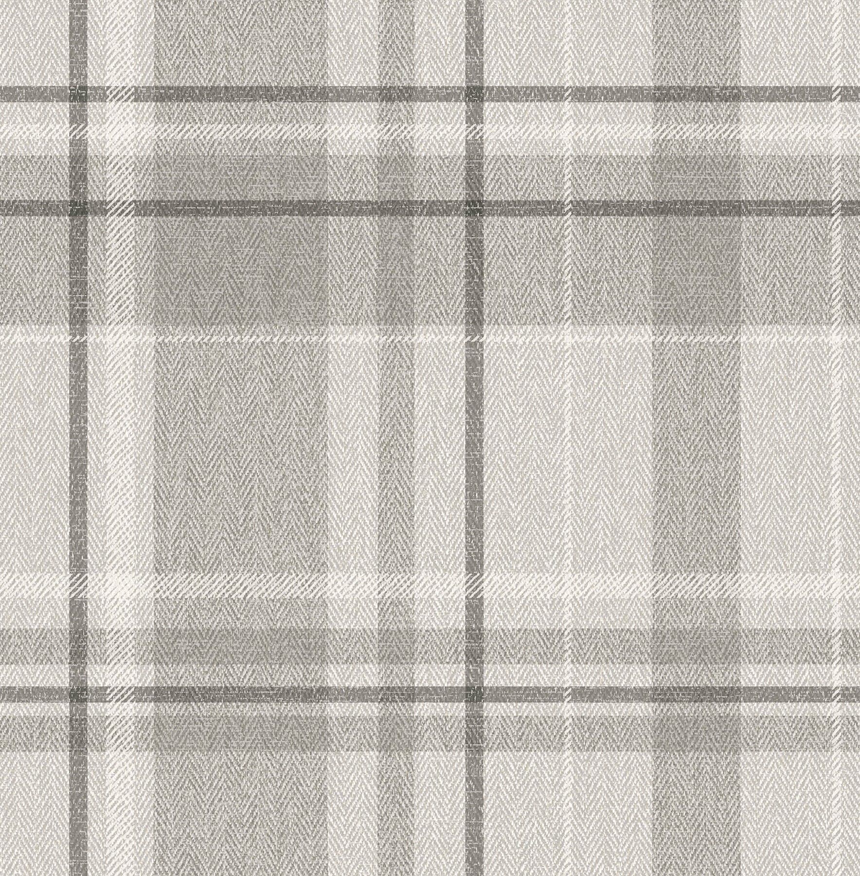 Harris Plaid Chevron Grey Wallpaper
