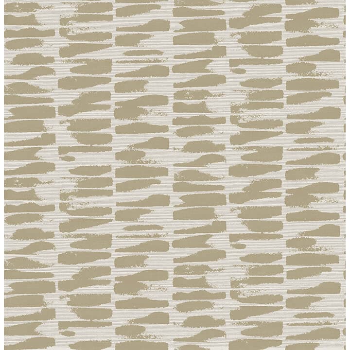 Myrtle Gold Abstract Stripe Wallpaper