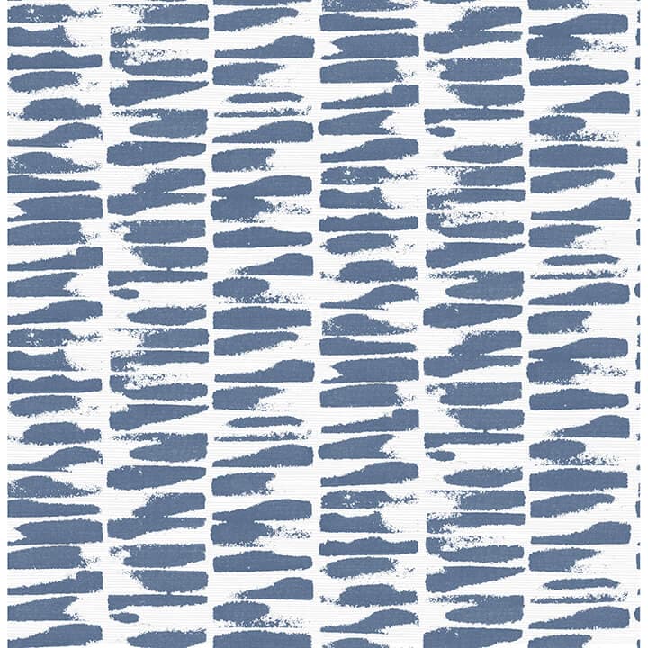 Myrtle Indigo Abstract Stripe Wallpaper