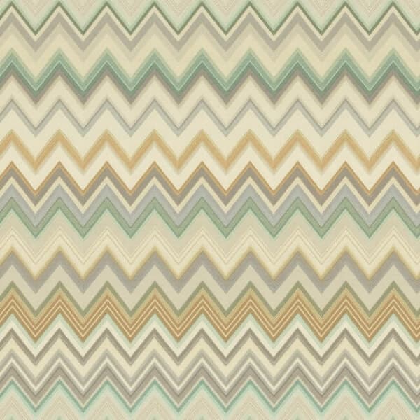Happy Zig Zag Wallpaper- Green/Multi