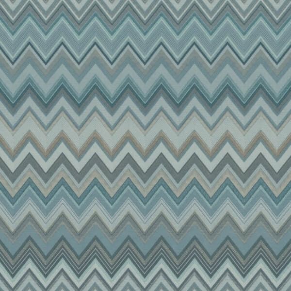 Happy Zig Zag Wallpaper- Blue/Multi
