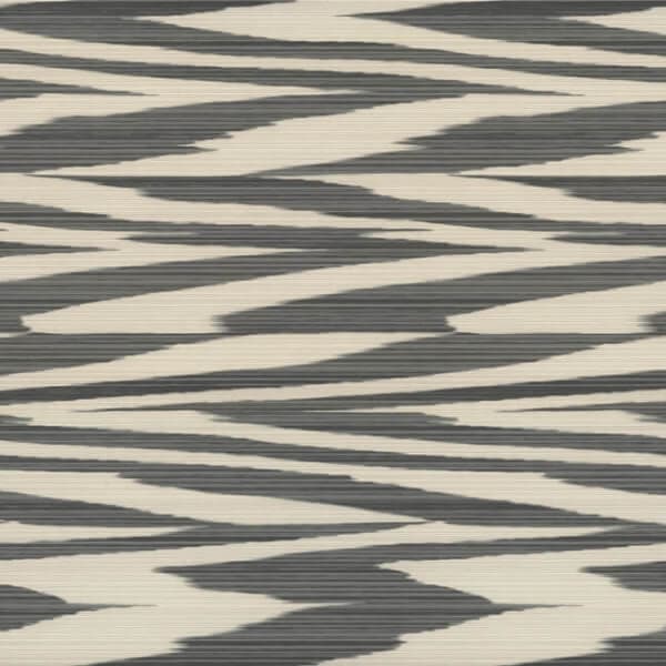 Flamed Zig Zag Wallpaper- Black/Cream