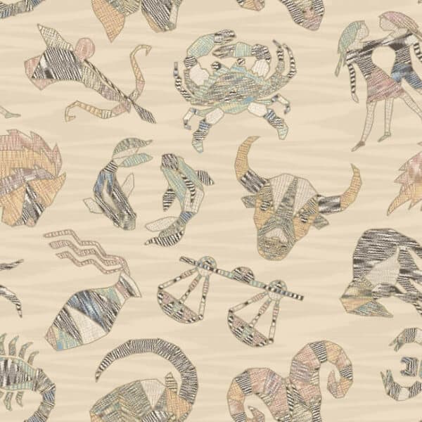 Constellations Wallpaper- Cream/Multi