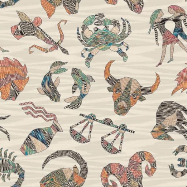 Constellations Wallpaper- Grey/Multi