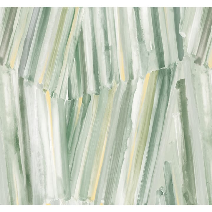 Masterwork Sea Green Brushstrokes Wallpaper