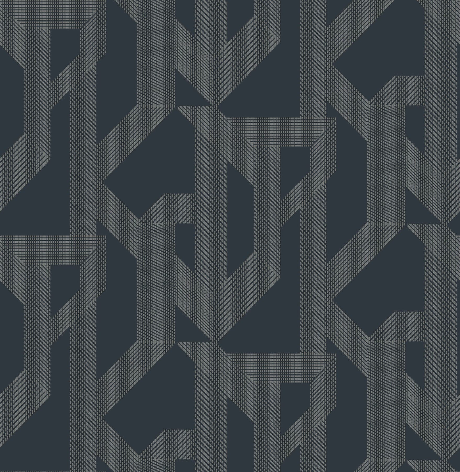 Franz Geometric Navy Wallpaper