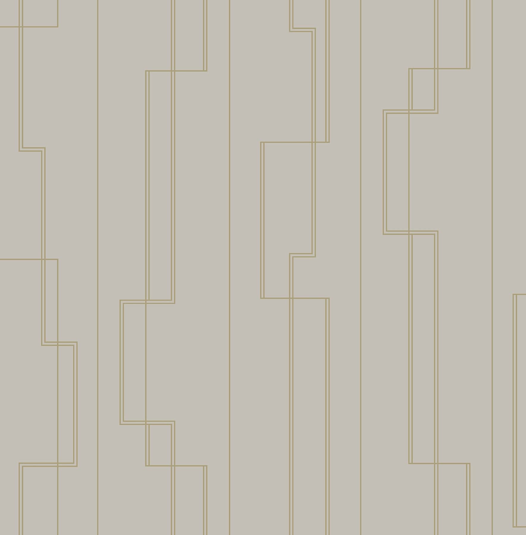 Anson Deco Detailing Taupe Wallpaper