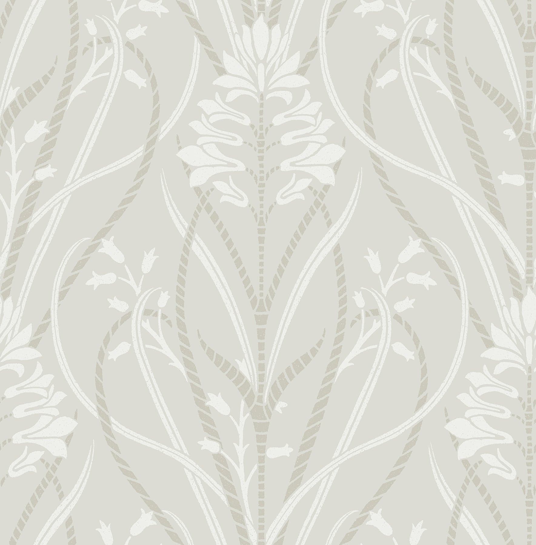 Rosalind Iris Damask Dove Wallpaper
