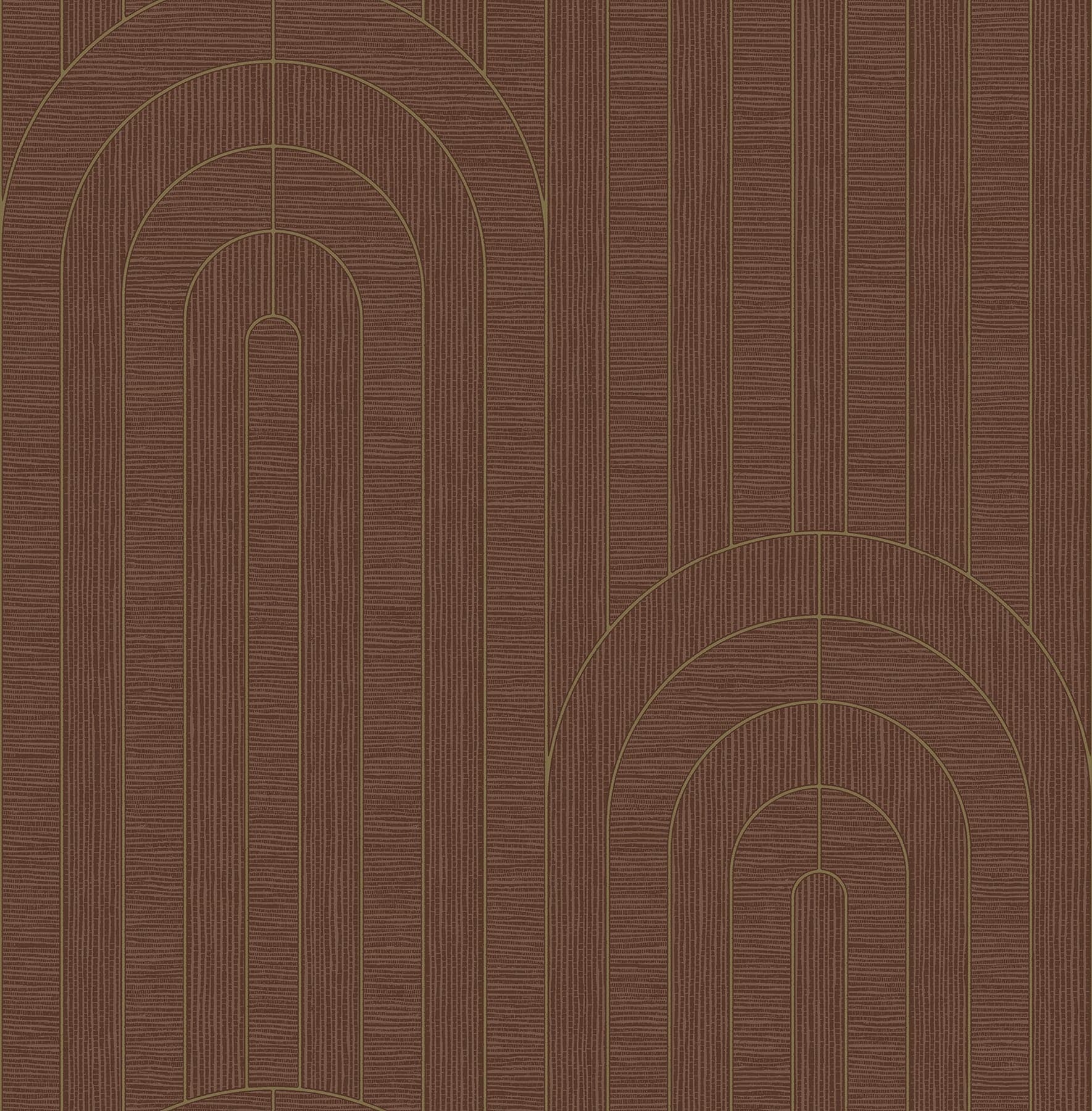 Declan Textured Arches Maroon Wallpaper