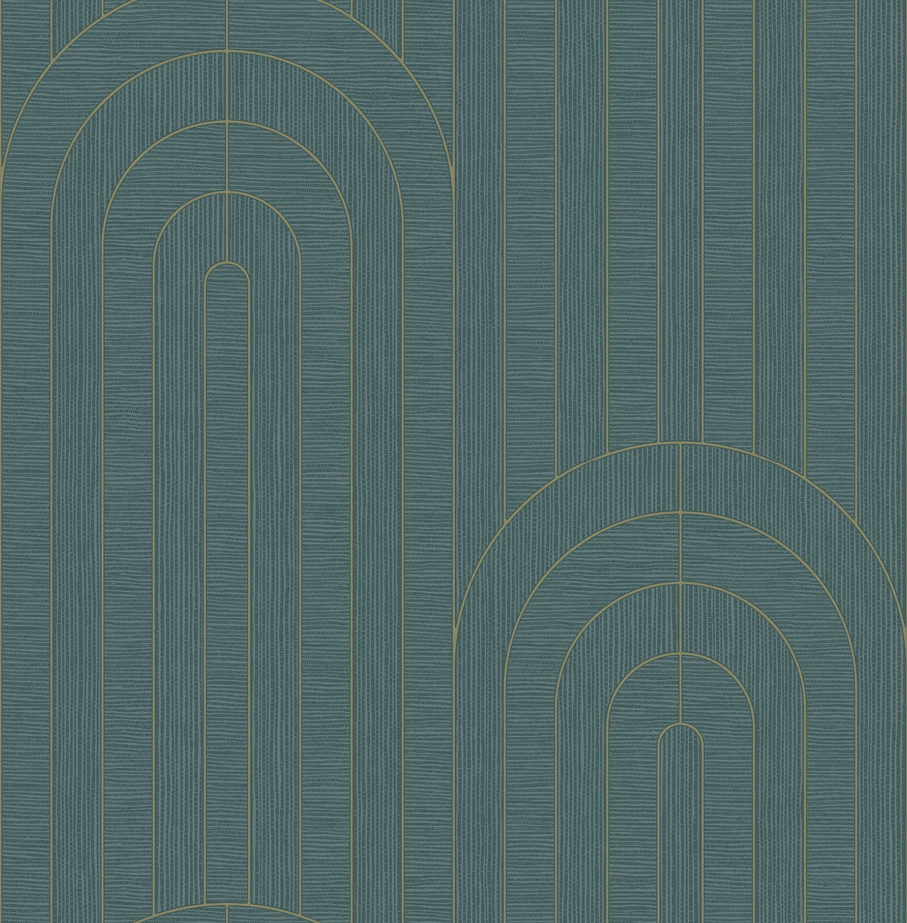 Declan Textured Arches Turquoise Wallpaper