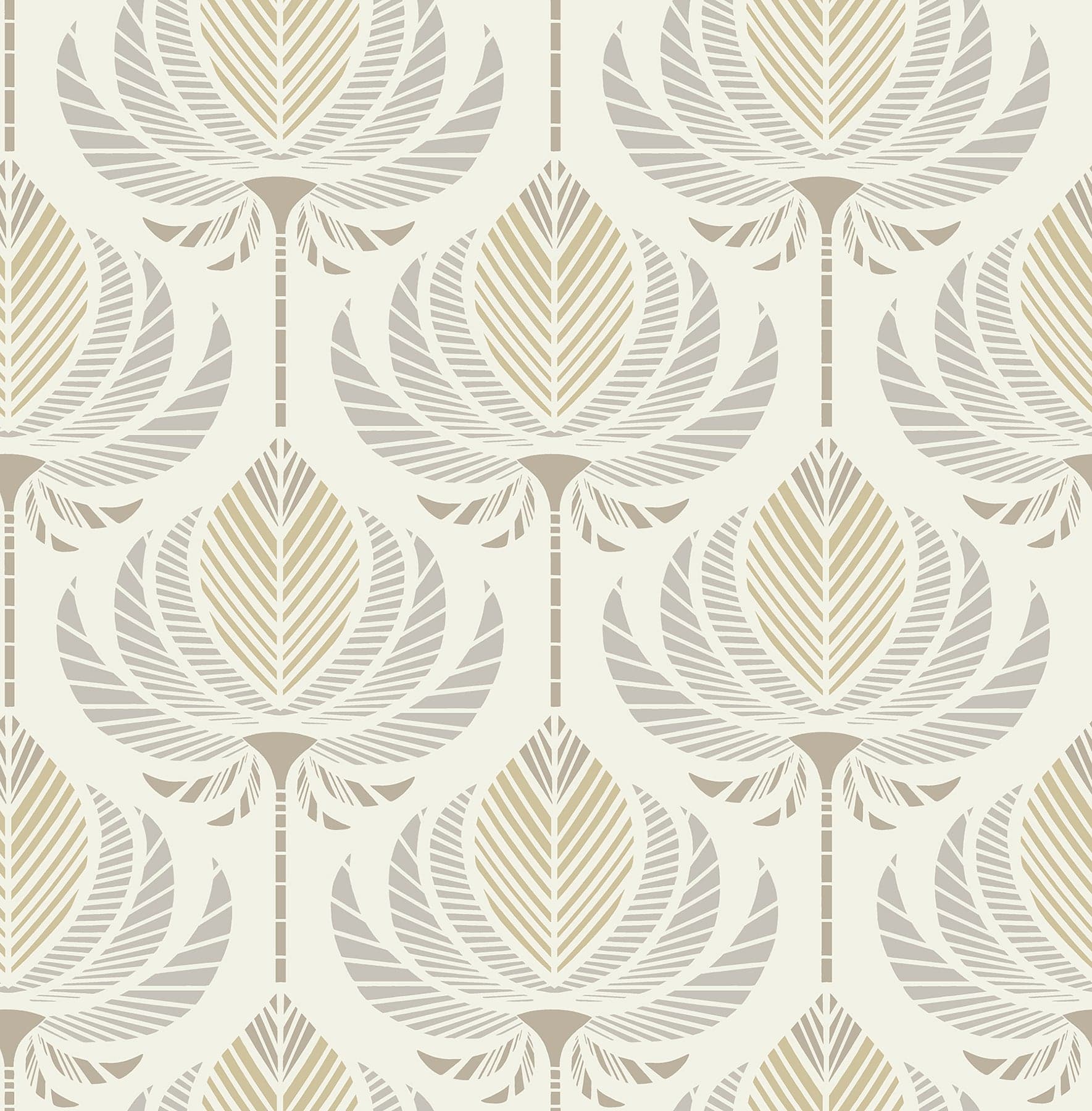 Ferrenby Floral Fan Metallic Wallpaper