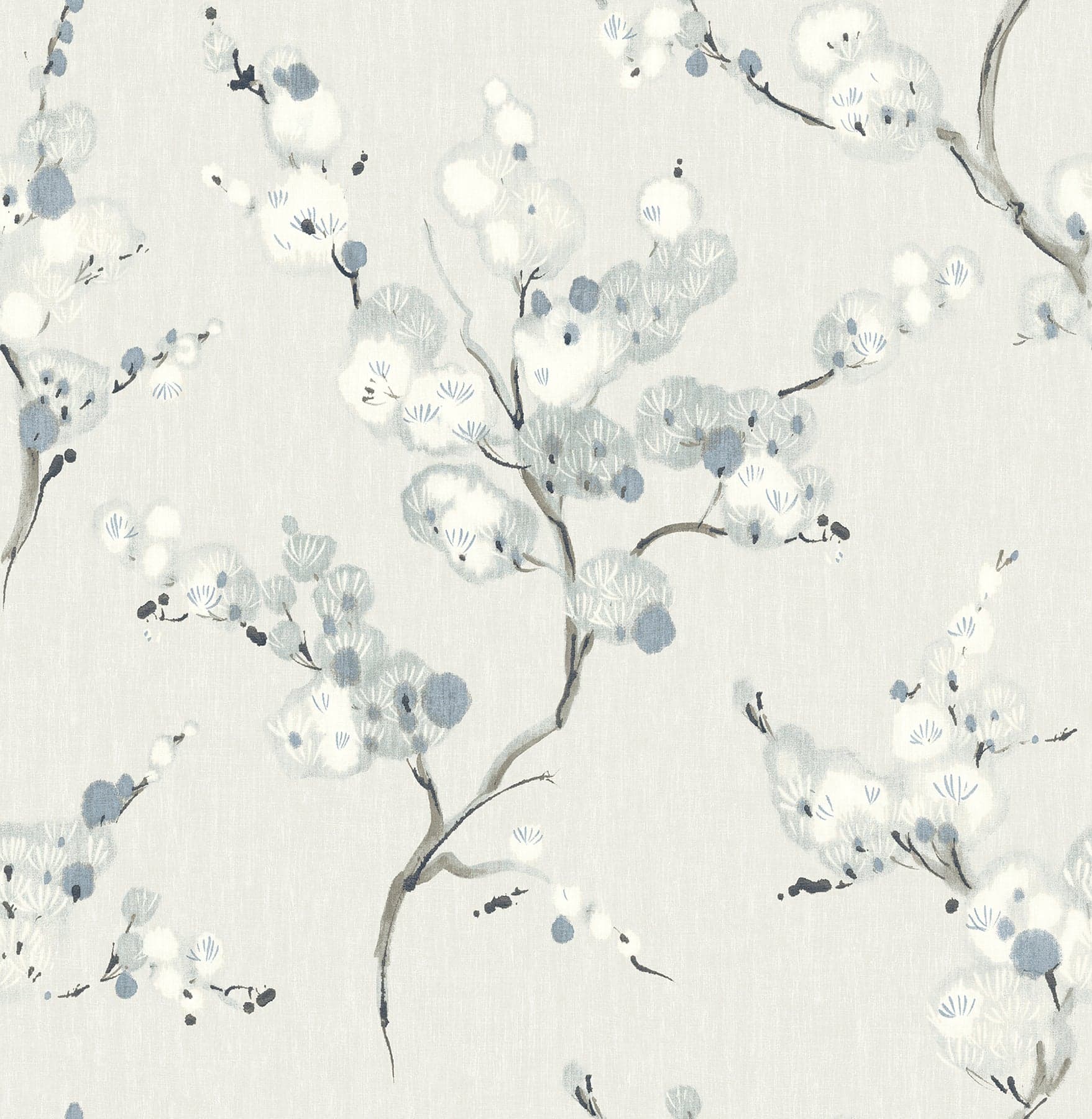 Bliss Blossom Sky Blue Wallpaper