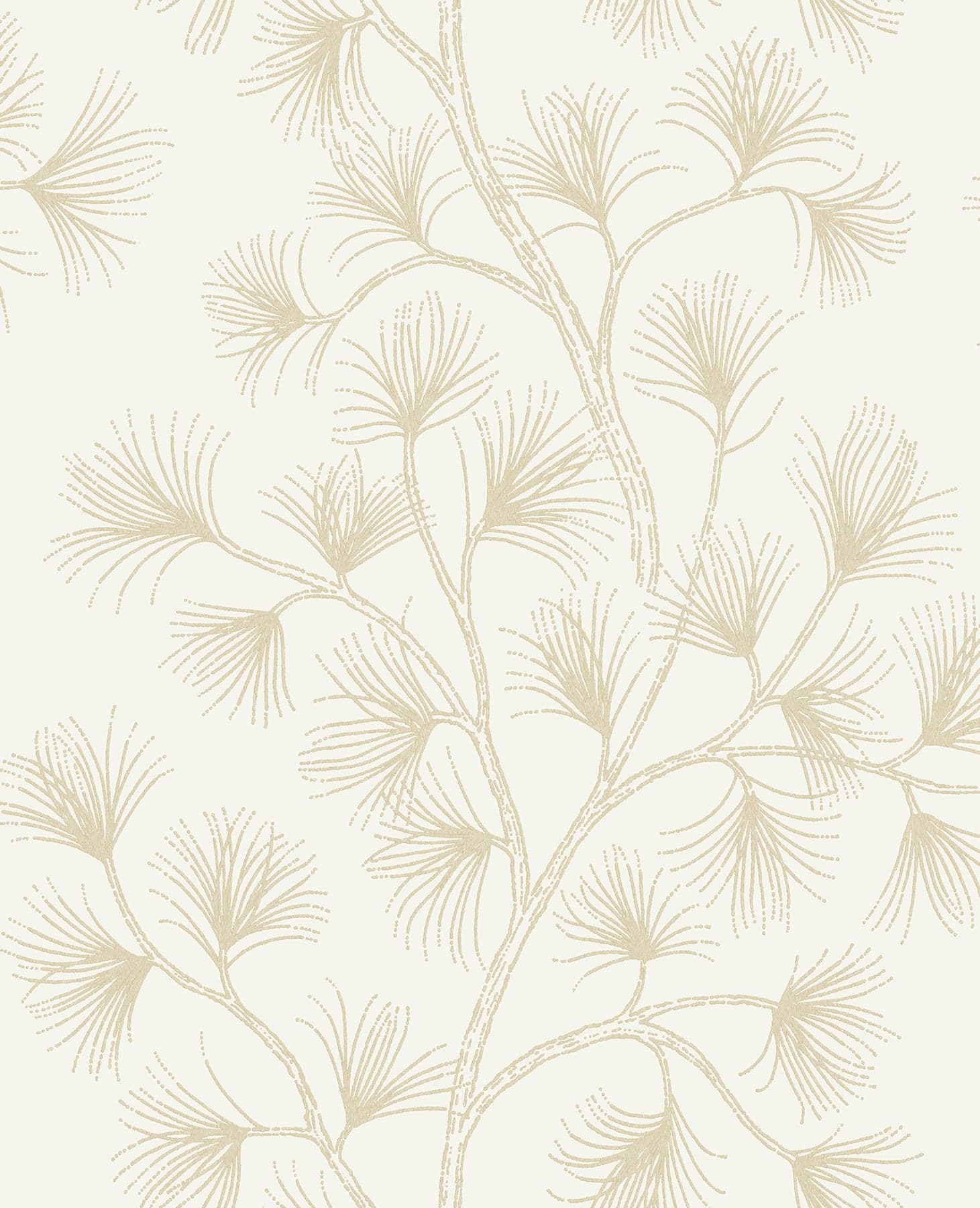 Kismine Botanical Trail Gold Wallpaper
