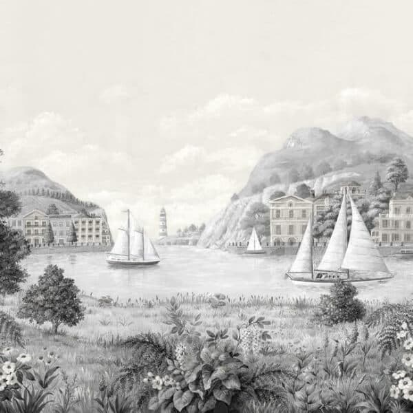 Safe Harbor Wall Mural- Neutral/Grey