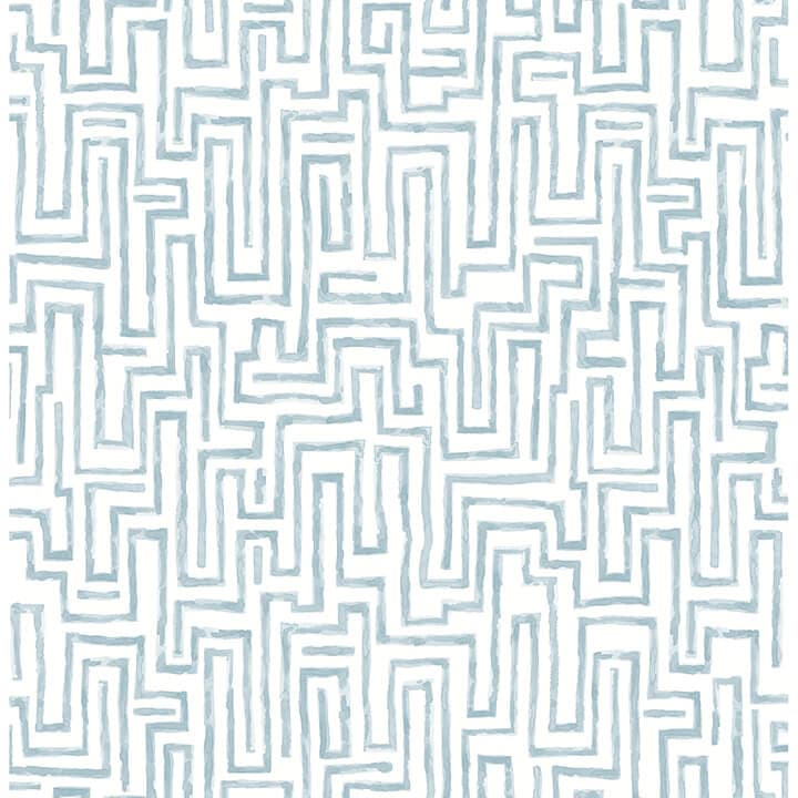 Ramble Blue Geometric Wallpaper