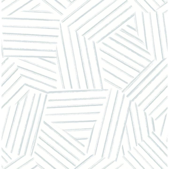 Helene Sky Blue Geometric Lines Wallpaper