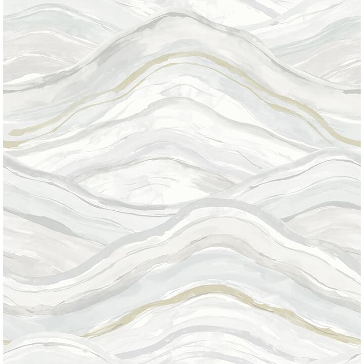 Dorea Light Blue Striated Waves Wallpaper