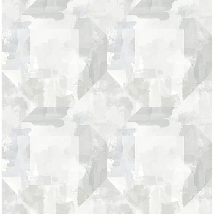 Perrin Light Grey Gem Geometric Wallpaper