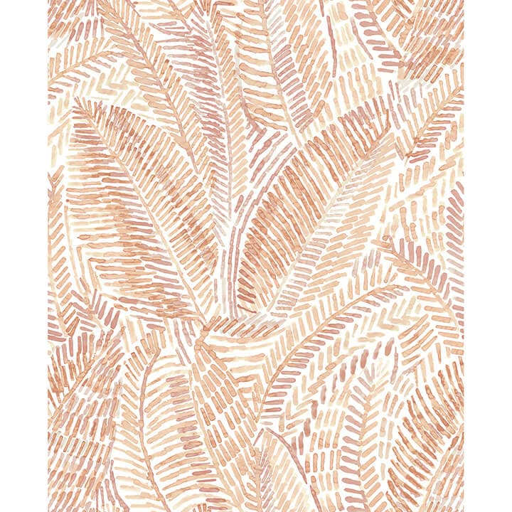 Fildia Orange Botanical Wallpaper