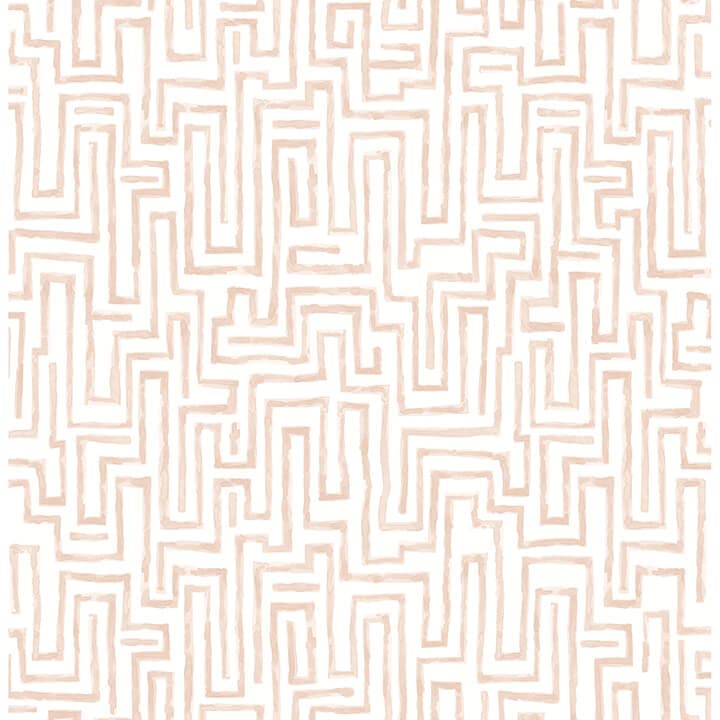 Ramble Blush Geometric Wallpaper