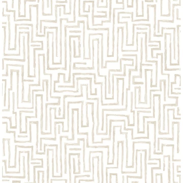 Ramble Taupe Geometric Wallpaper