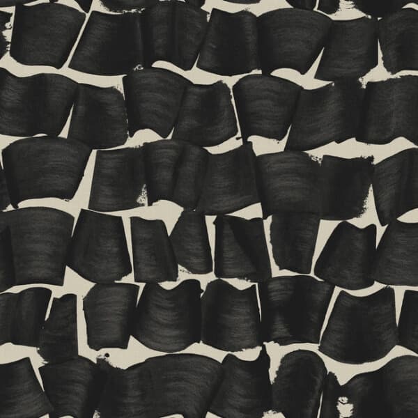 Brushed Ink Wallpaper- Black