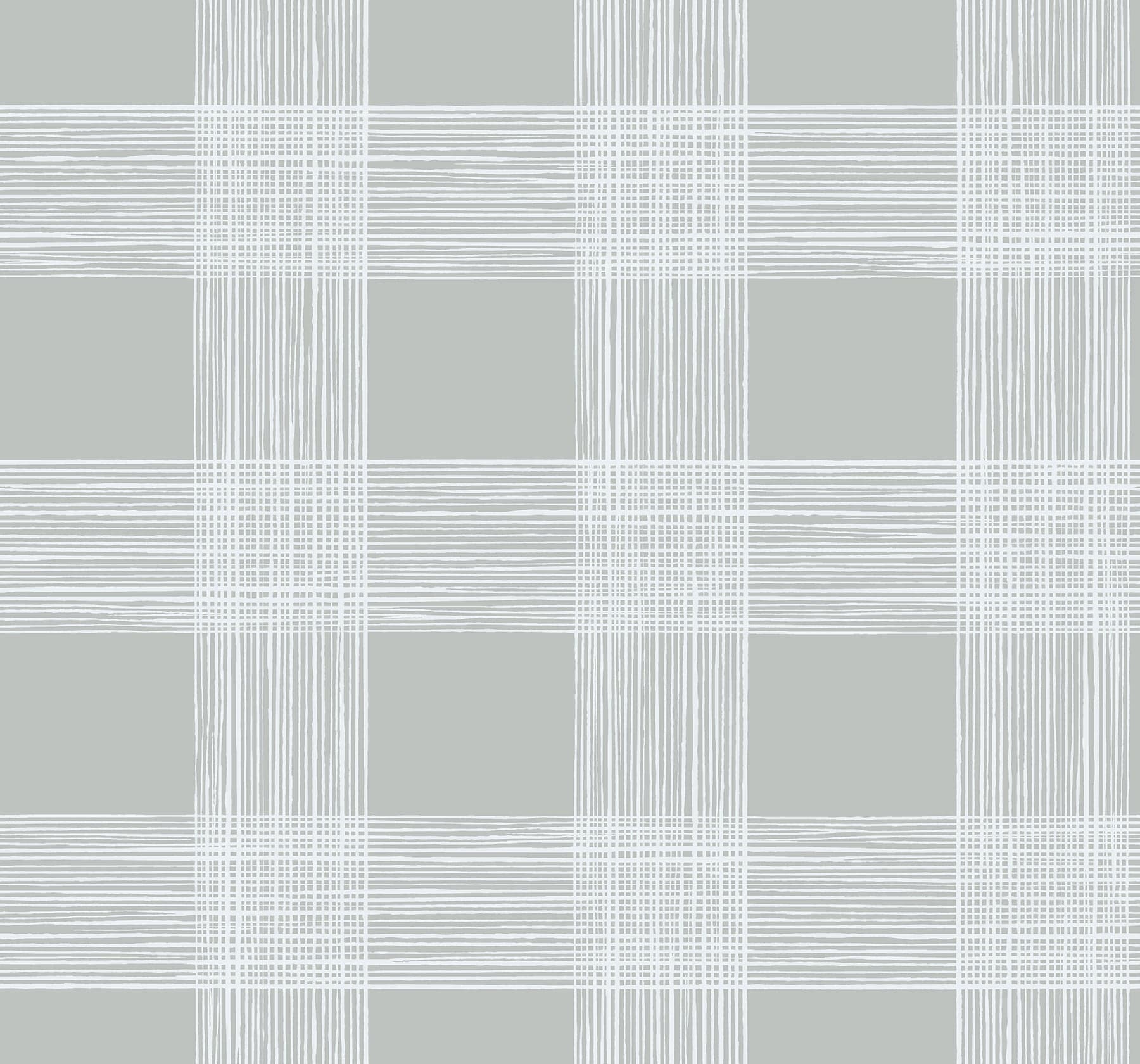 Scarborough Striated Plaid Grey Wallpaper