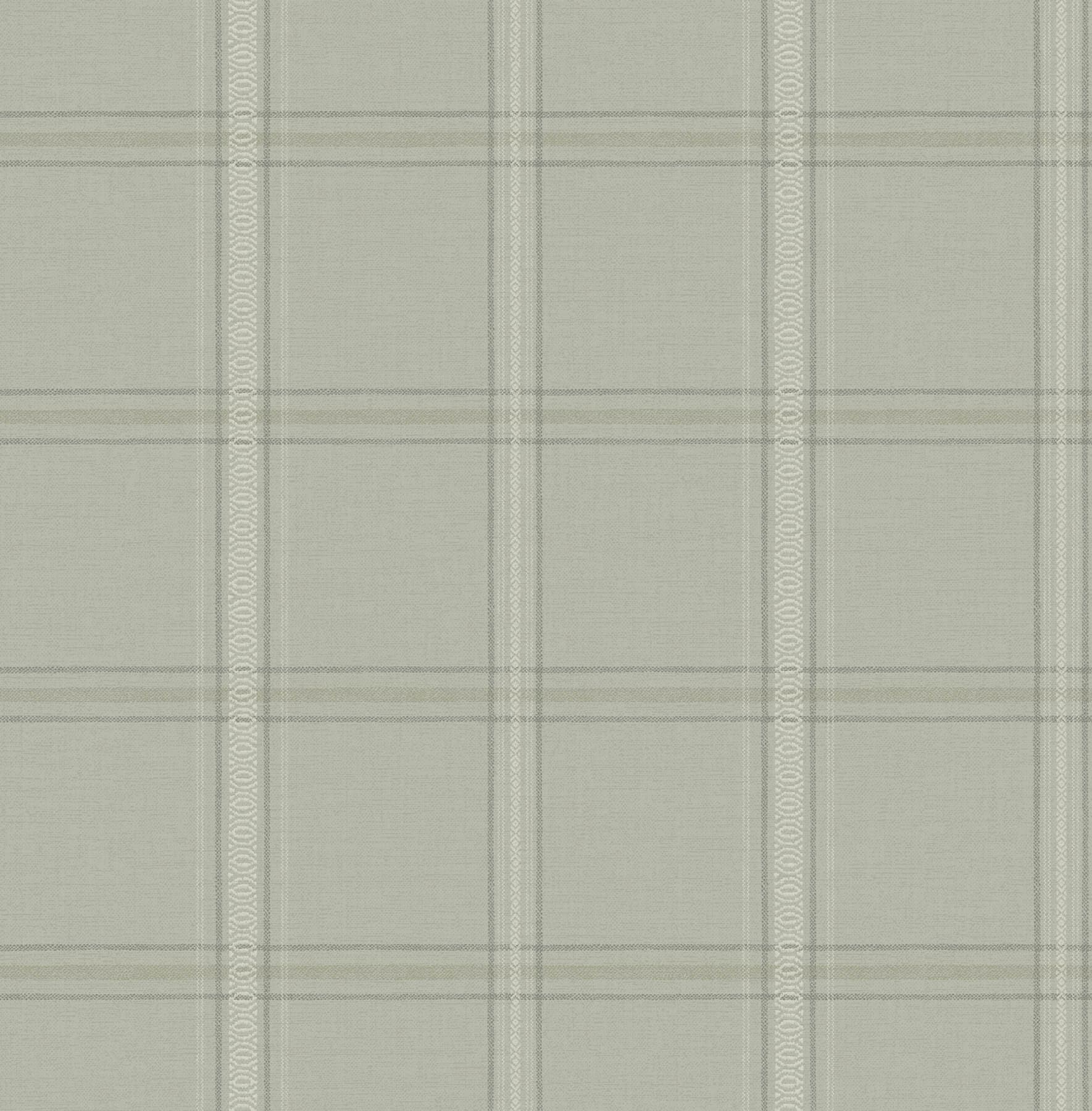 Auberge Sage Plaid Wallpaper