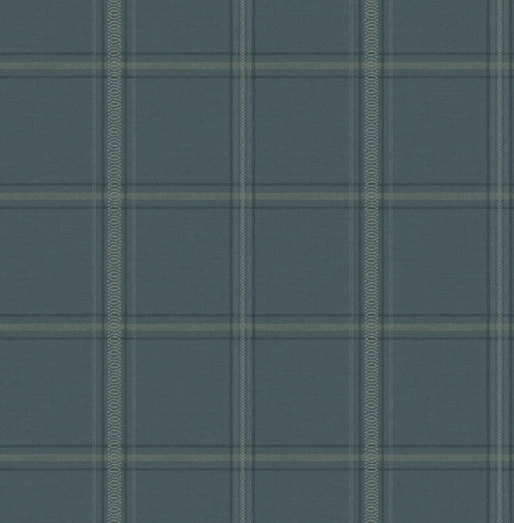 Auberge Teal Plaid Wallpaper