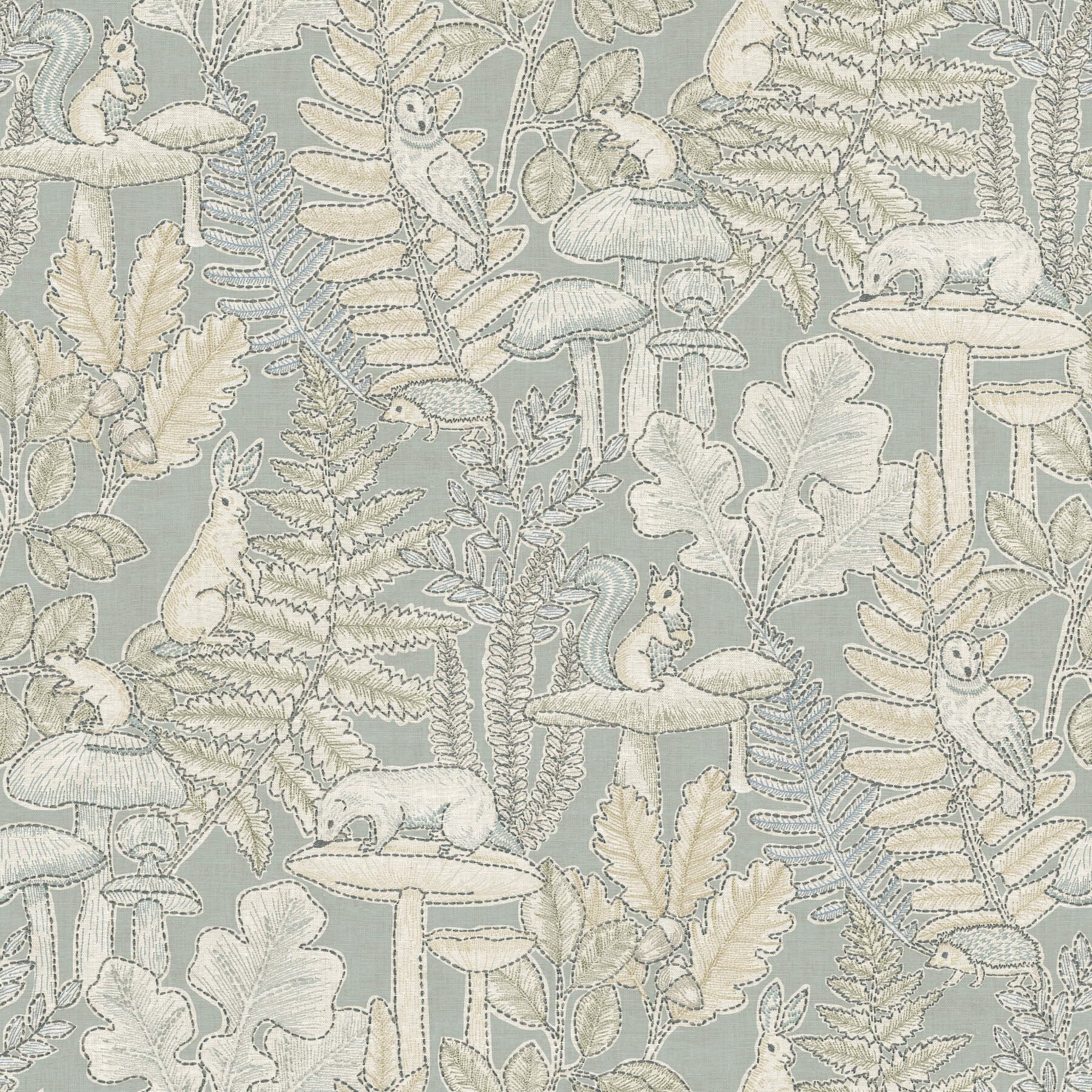 Holt Seafoam Woodland Wallpaper