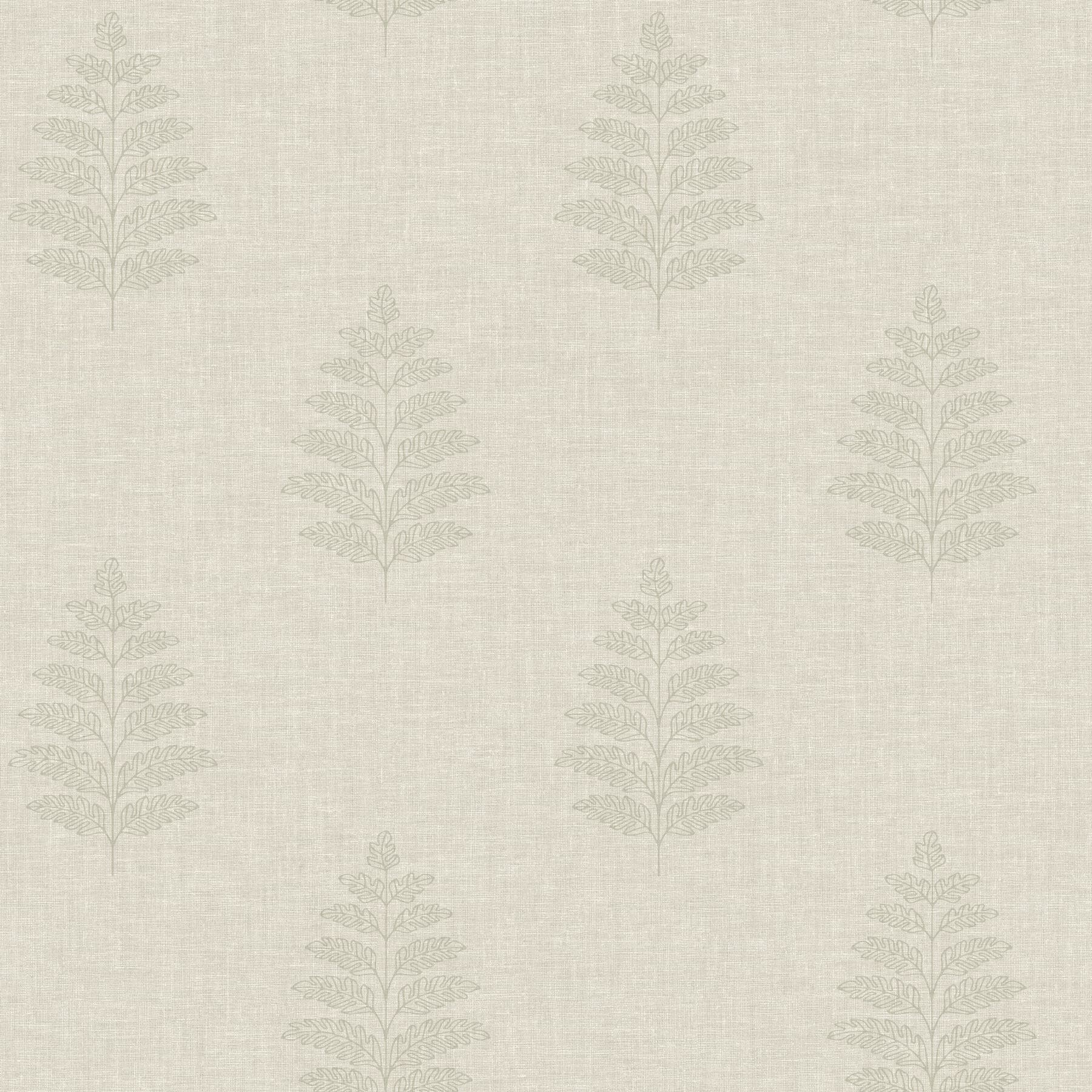 Frond Beige Leaf Wallpaper