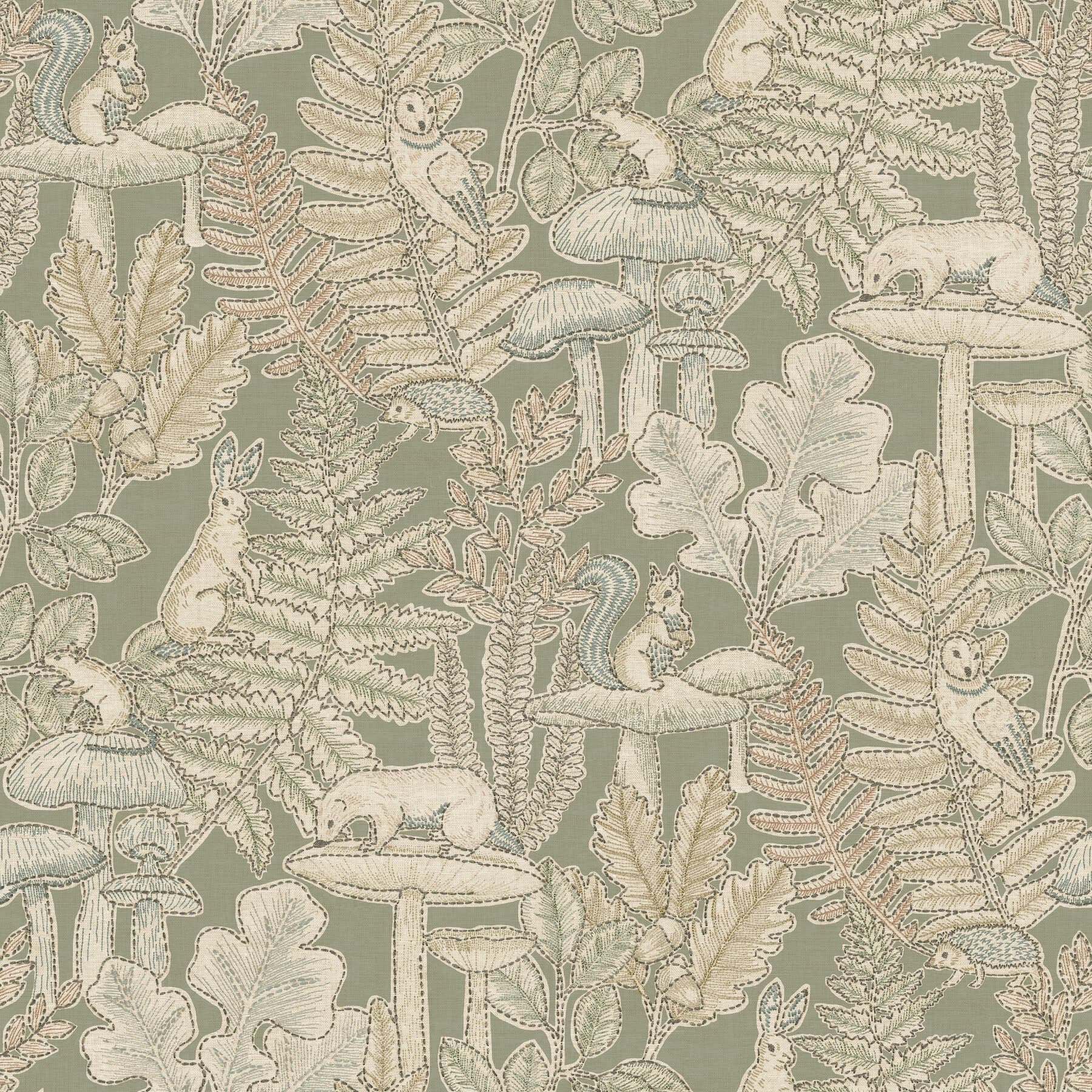 Holt Sage Woodland Wallpaper
