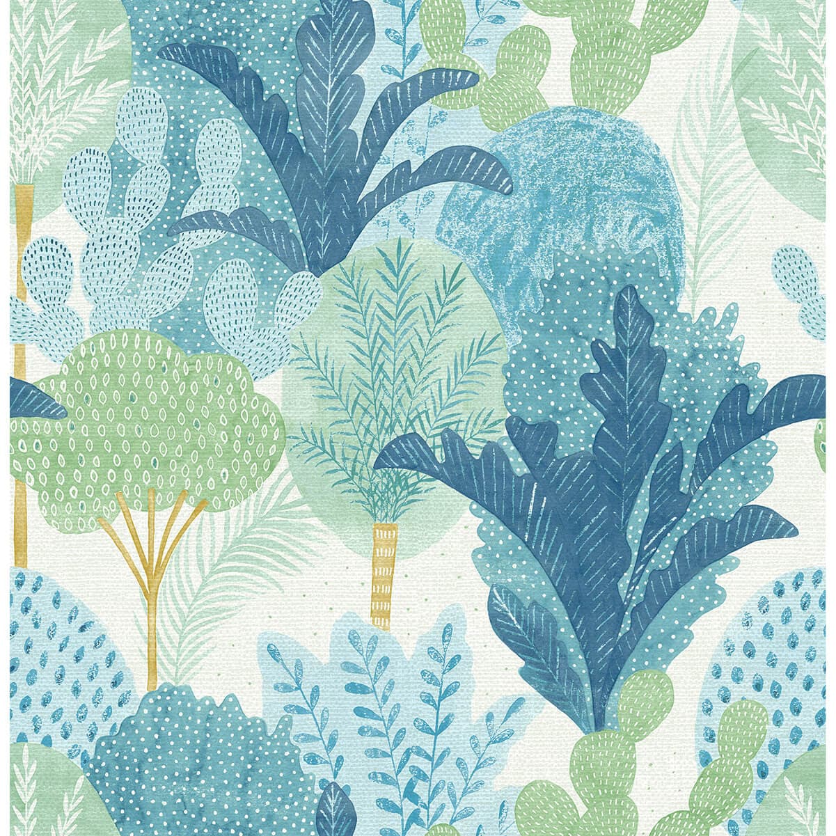 Ari Teal Desert Oasis Wallpaper