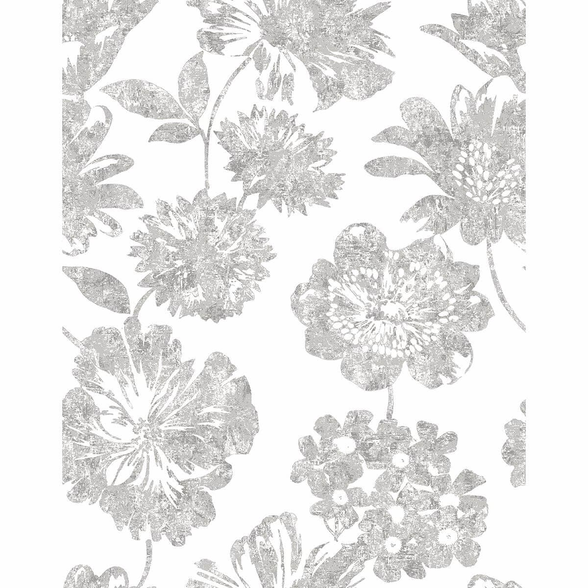 Folia Taupe Floral Wallpaper
