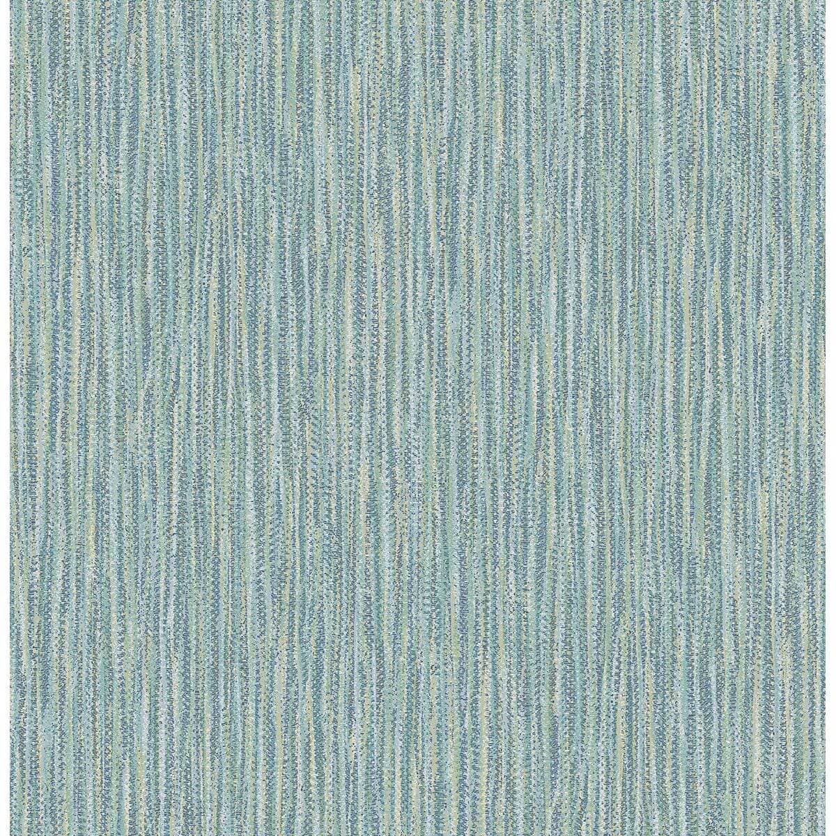 Raffia Thames Aqua Faux Grasscloth Wallpaper