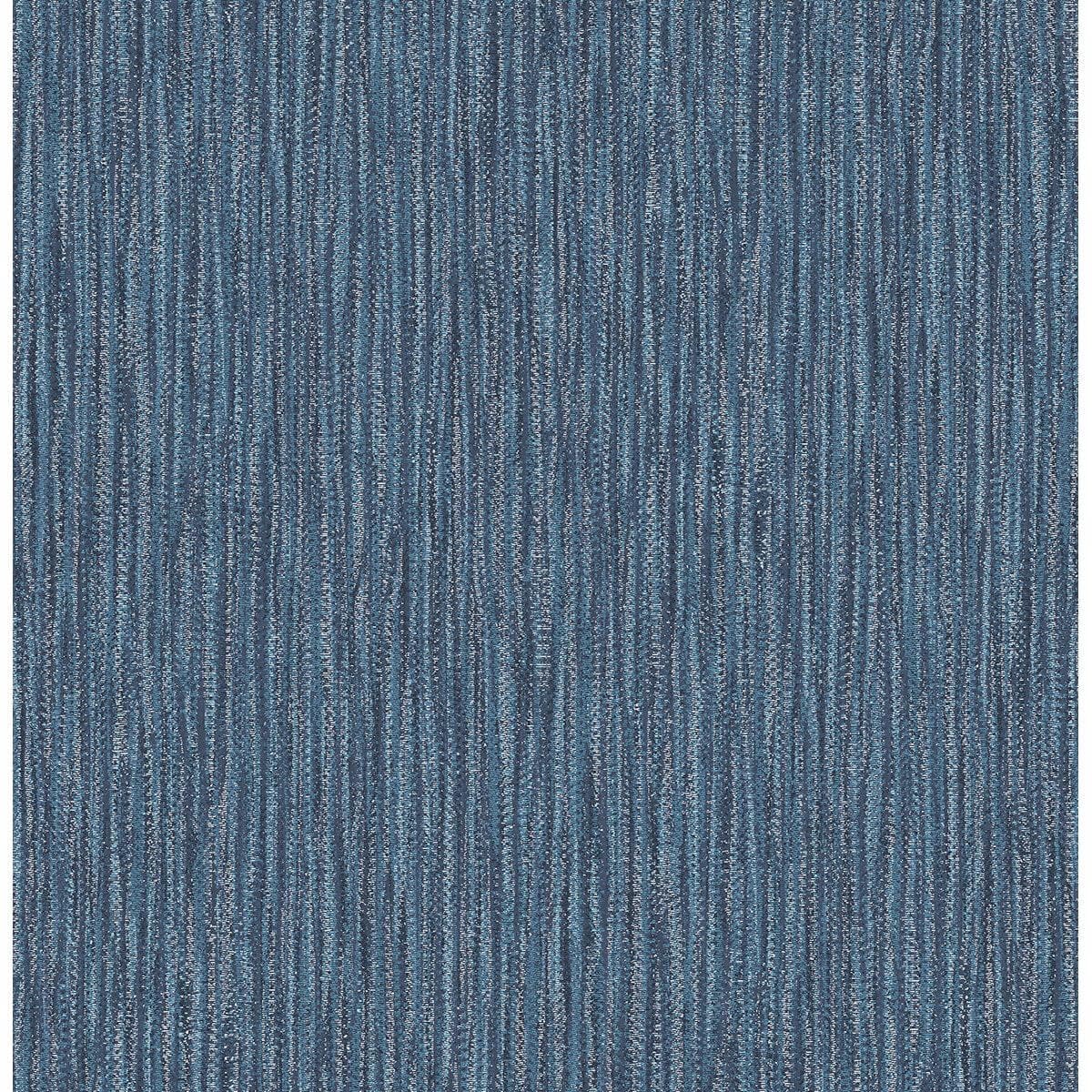 Raffia Thames Blue Faux Grasscloth Wallpaper