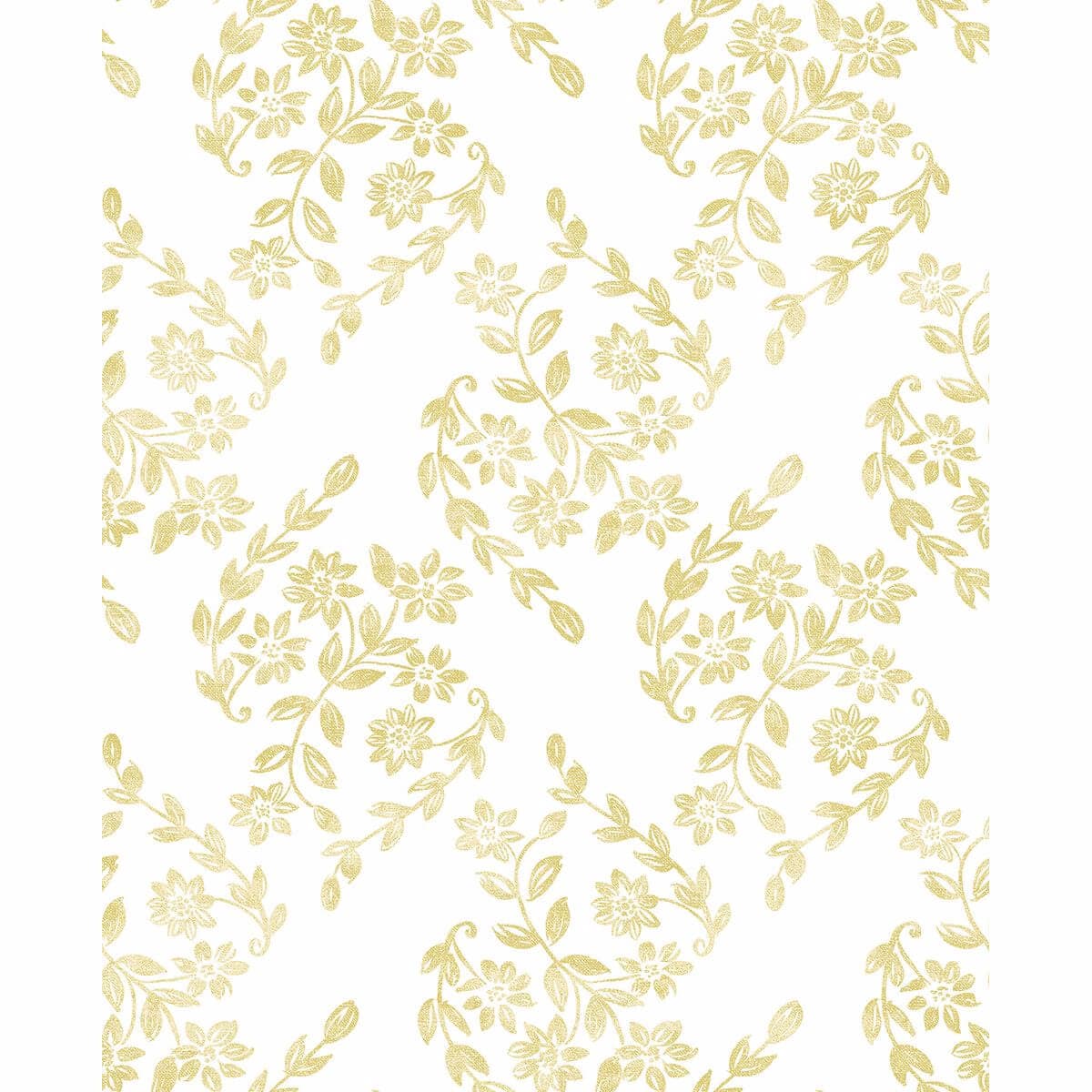 Arabesque Mustard Floral Trail Wallpaper