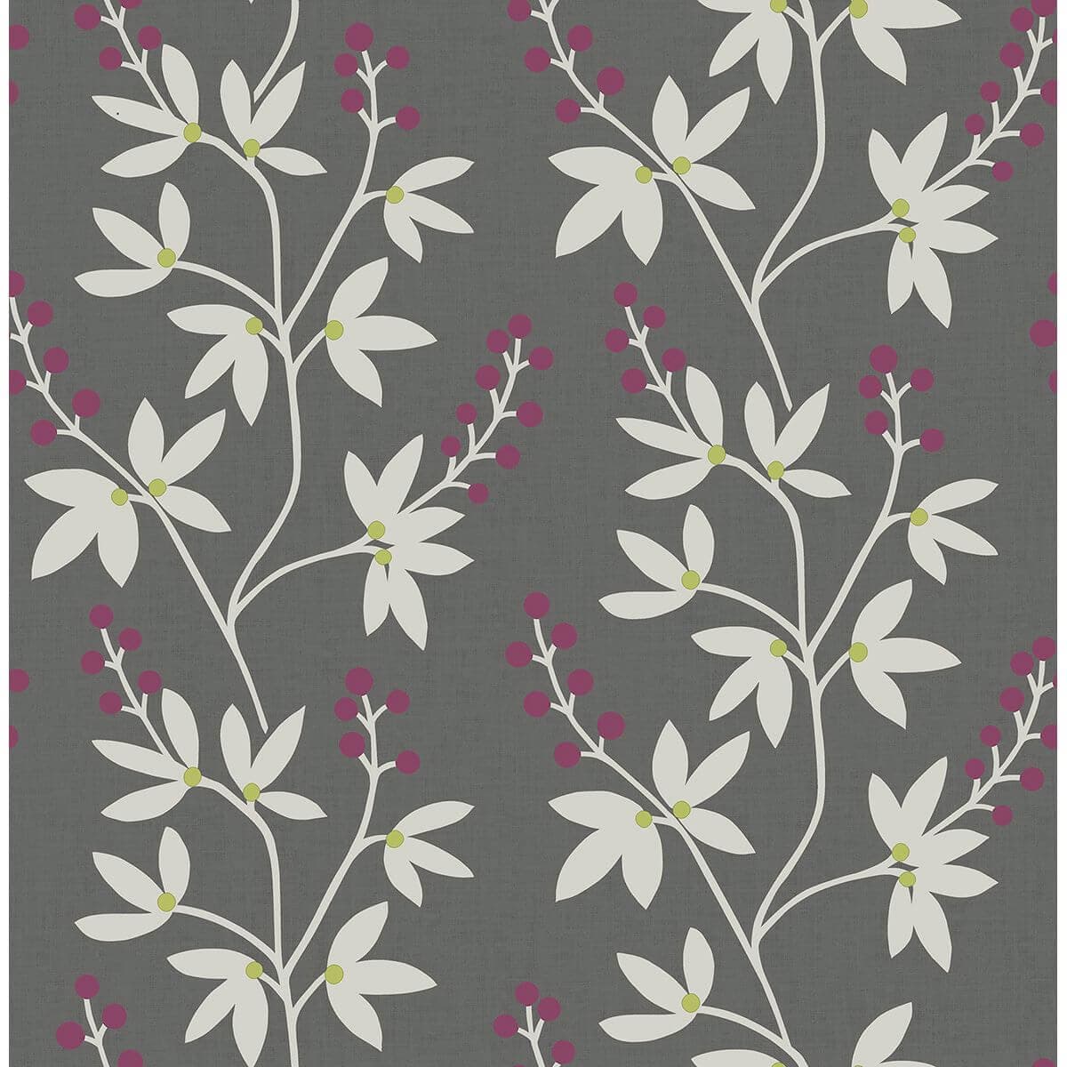 Linnea Elsa Charcoal Botanical Trail Wallpaper