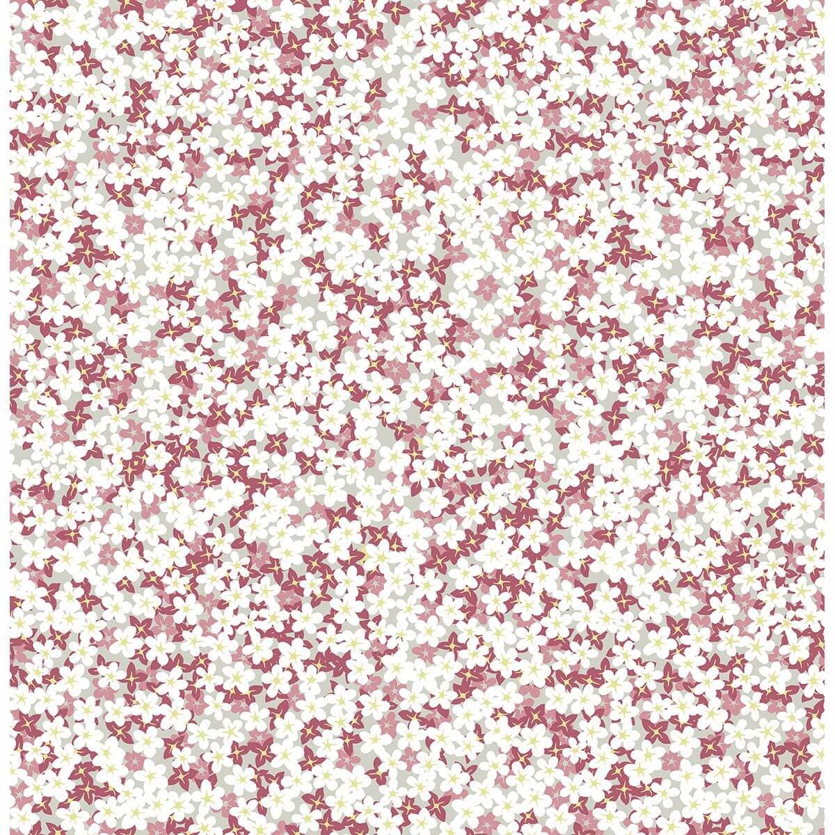 Giverny Pink Miniature Floral Wallpaper