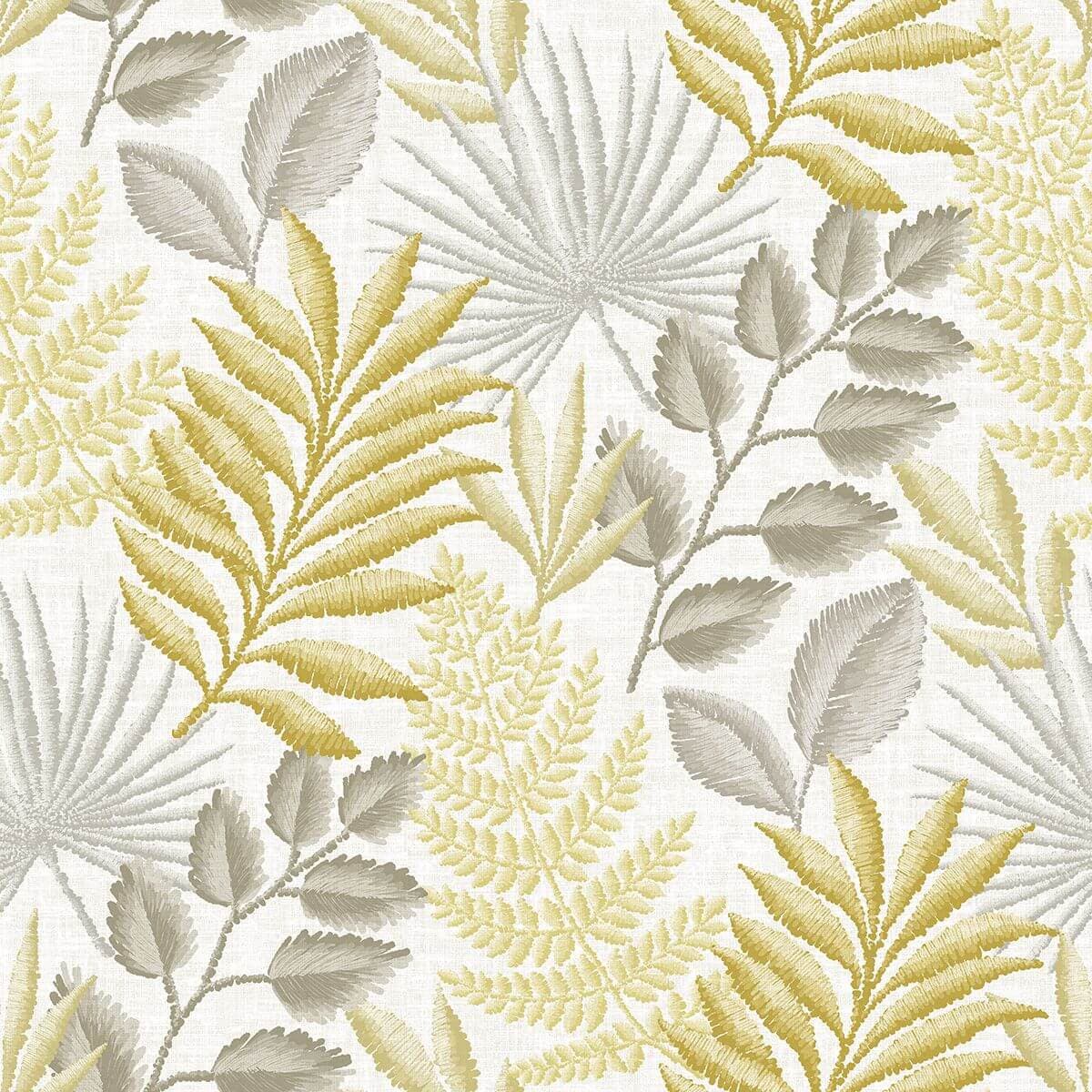 Palomas Mustard Botanical Wallpaper